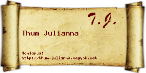 Thum Julianna névjegykártya